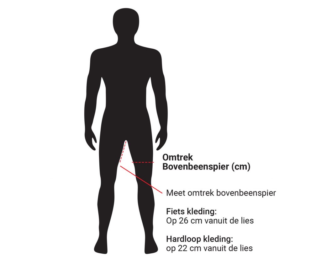 KCC maattabel lycra broeken heren